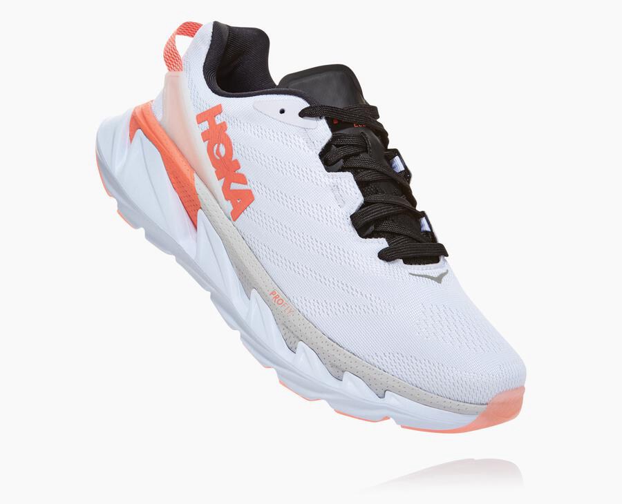 Hoka One One Womens Running Shoes - Elevon 2 - White - DEMW82167